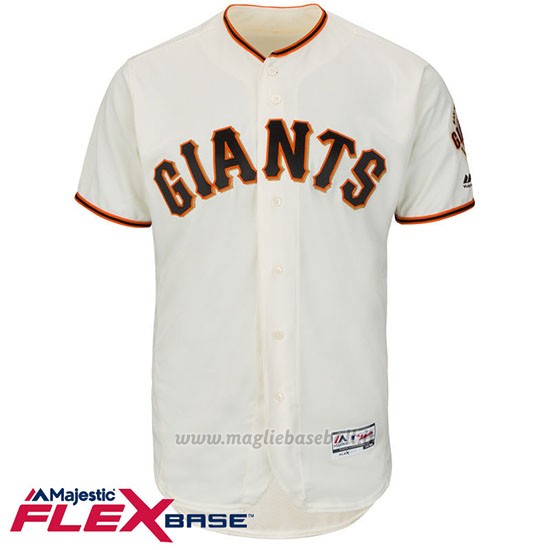Maglia Baseball Uomo San Francisco Giants Blank Crema Flex Base Autentico Collezione